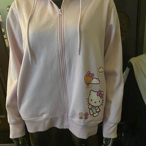 Hello Kitty Pastel Pink Zip-Up Hoodie Jacket for Kids